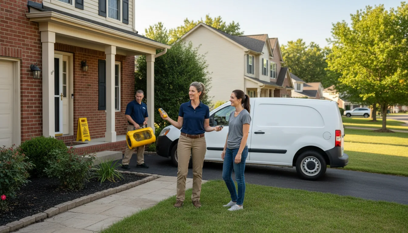 Residential water damage restoration in Radom, IL